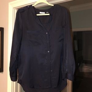 Long sleeve button-up Navy Blue shirt